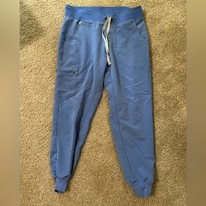 Figs jogger scrub bottoms in ceil blue